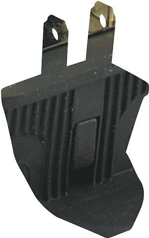 Eaton Wiring Devices 84-6BK-BOX Electrical Plug, Angled, Polarized, 21/64 in, 2-Pole, 15 A, 125 V, NEMA: NEMA 5-15