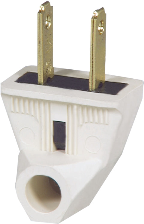 Eaton Wiring Devices 84-6W-BOX Electrical Plug, Angled, Polarized, 21/64 in, 2-Pole, 15 A, 125 V, NEMA: NEMA 1-15