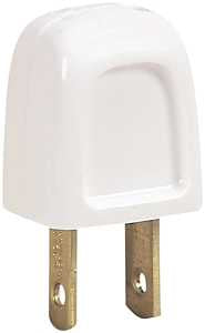 Eaton Wiring Devices BP26016WSP-C Electrical Plug, 10 A, 125 V, NEMA: NEMA 1-15, White, Pack of 10