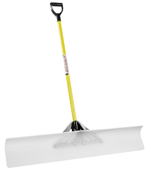 The Snowplow 50548 Snow Pusher, 48 in W Blade, UHMW Polyethylene Blade, Fiberglass Handle, D-Grip Handle