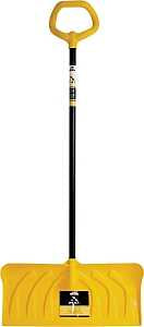 True Temper 1635000 Snow Pusher, 24 in W Blade, Poly Blade, Steel Handle