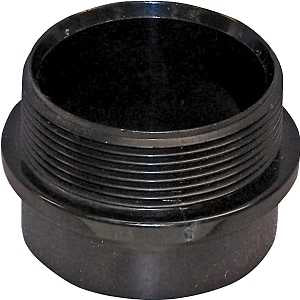 Canplas 102802BC Pipe Adapter, 2 in, Spigot x MNPT, ABS, Black, SCH 40 Schedule