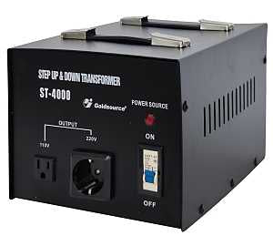 Goldsource ST Series ST-4000 Step Up and Step Down Transformer, 1-Phase, 220/240 V Secondary, 50 to 60 Hz