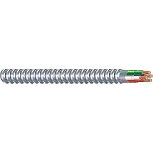 Southwire Armorlite 68583401 Armored Cable, 12 AWG Cable, 3 -Conductor, 250 ft L, Copper Conductor