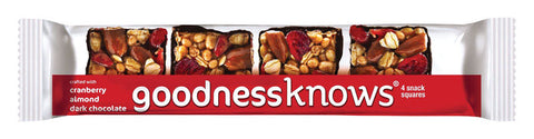 goodnessknows Cranberry, Almond, Dark Chocolate Granola Bar 1.2 oz. Pouch