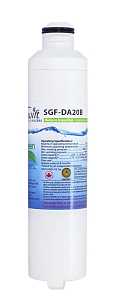 Swift Green Filters SGF-DA20B Refrigerator Water Filter, 0.5 gpm, 0.5 um Filter, Coconut Shell Carbon Block Filter Media