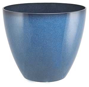 Landscapers Select PT-S080 Planter, 15 in Dia, 12-3/4 in H, Round, Resin, Blue, Blue, Pack of 6