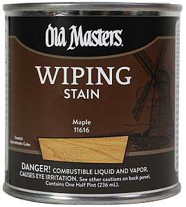 Old Masters 11616 Wiping Stain, Maple, Liquid, 0.5 pt, Can