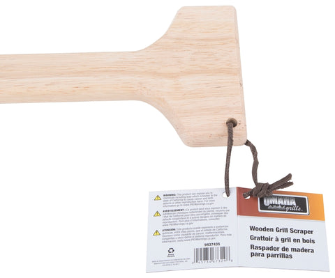Omaha KJG01D Wooden Grill Scraper, Wood Handle, 13-1/4 in L