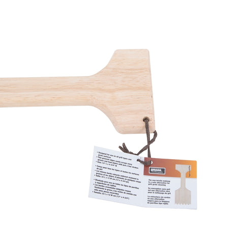 Omaha KJG01D Wooden Grill Scraper, Wood Handle, 13-1/4 in L