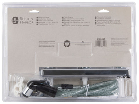 Boston Harbor PF8211A Kitchen Faucet, 1.8 gpm, 2-Faucet Handle, ABS, Chrome Plated, Knob Handle