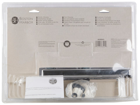 Boston Harbor PF8201A Kitchen Faucet, 1.8 gpm, 2-Faucet Hole, Plastic, Chrome Plated, Deck Mounting, Round Handle