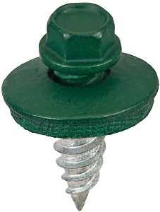 Acorn International SW-SS1234FG250 Stitch Screw, #12 Thread, High-Low Thread, Hex Drive, Forest Green, 250/BAG