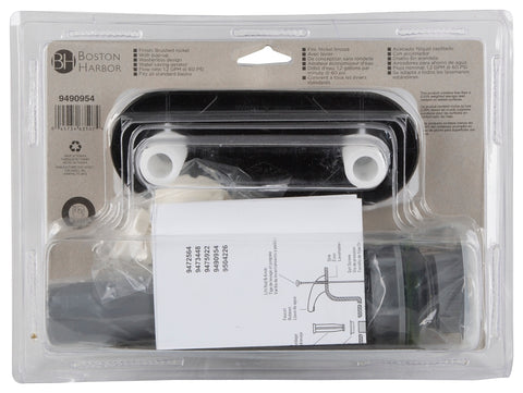 Boston Harbor JY-4212PLQBN Lavatory Faucet, 1.5 gpm, 2-Faucet Handle, Brushed Nickel, Lever Handle