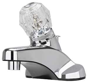 Boston Harbor PF4101S-P Lavatory Faucet, 1.5 gpm, 1-Faucet Handle, Plastic, Chrome Plated, Round Handle