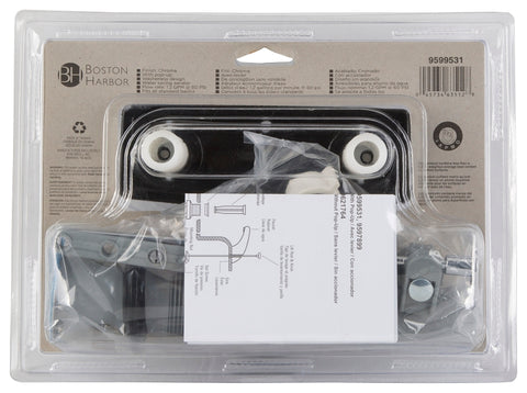 Boston Harbor PF4201A-P Lavatory Faucet, 1.5 gpm, 2-Faucet Handle, Chrome Plated, Round Handle