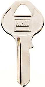 Hy-Ko 11010M5 Key Blank, Brass, Nickel, For: Master Cabinet, House Locks and Padlocks, Pack of 10