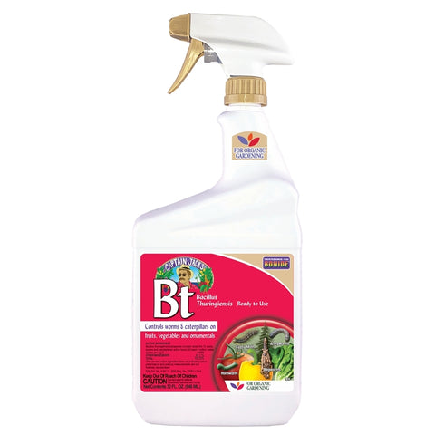 Bonide 806 Bacillus Thuringiensis, Liquid, Spray Application, 1 qt