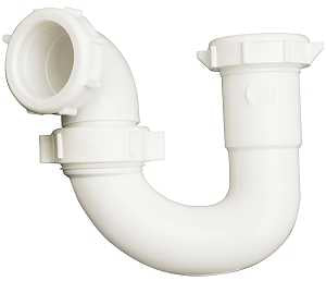 Plumb Pak PP960W S-Trap, 1-1/2 x 1-1/2, 1-1/2 x 1-1/4 in, Slip x Thread, Plastic, White