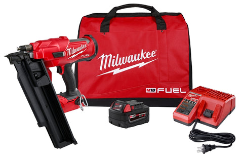 Milwaukee 2744-21 Framing Nailer Kit, Battery Included, 18 V, 5 Ah, 51 Nails Magazine, 20 to 22 deg Collation