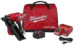 Milwaukee 2745-21 Framing Nailer Kit, Battery Included, 18 V, 5 Ah, 43 Nails Magazine, 30 to 34 deg Collation