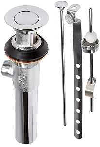 Plumb Pak PP820-77 Lavatory Pop-Up Assembly, 1-1/4 in Connection, Brass, Chrome