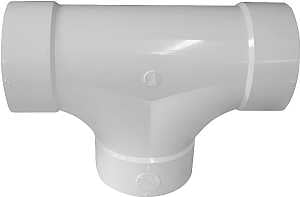 Canplas 414155BC Sanitary Pipe Tee, 4 in, Hub, PVC, White