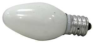 Sylvania 13553 Incandescent Lamp, White Lamp, 4 W, Candelabra E12 Lamp Base, C7 Lamp, 16 Lumens, 2850 K Color Temp