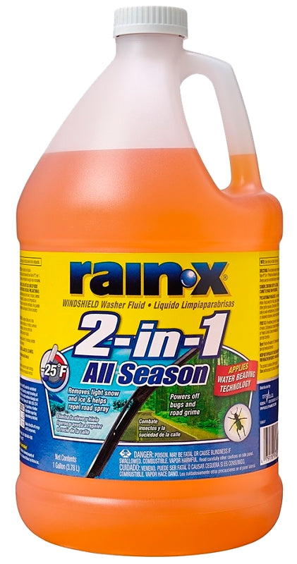 ✨新品✨SCOTCH GRAIN SHINE OR RAIN 4E WIDTH Rain-X 113645 Windshield Washer Fluid, 3.78 L, Orange, Pack of 6
