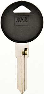 Hy-Ko 12005VW37 Automotive Key Blank, Brass/Plastic, Nickel, For: Volkswagen Vehicle Locks, Pack of 5