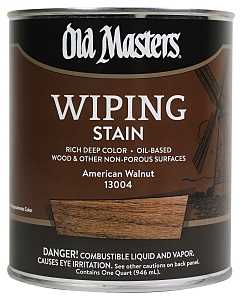 Old Masters 13004 Wiping Stain, American Walnut, Liquid, 1 qt, Can