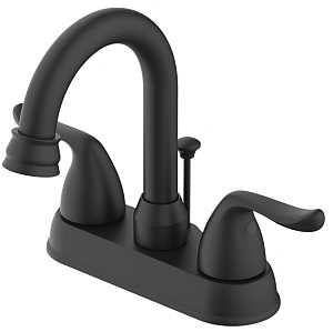 Boston Harbor F5111100BL-OBA1 Lavatory Faucet, 1.2 gpm, 2-Handle, 3-Faucet Hole, Metal/Plastic, Matte