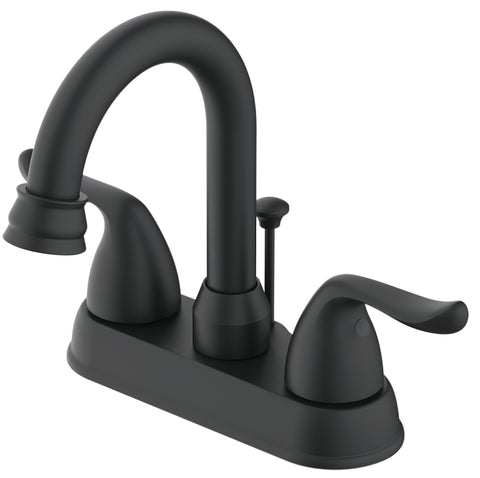 Boston Harbor F5111100BL-OBA1 Lavatory Faucet, 1.2 gpm, 2-Handle, 3-Faucet Hole, Metal/Plastic, Matte