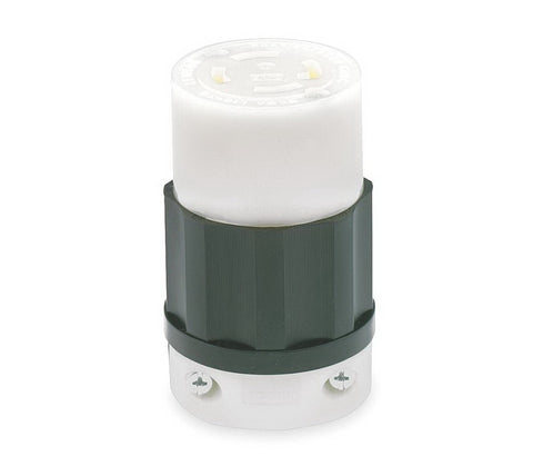 Leviton 165-02713-000 Electrical Connector, 3 -Pole, 30 A, 125/250 V, NEMA: NEMA L14-30R, Black/White
