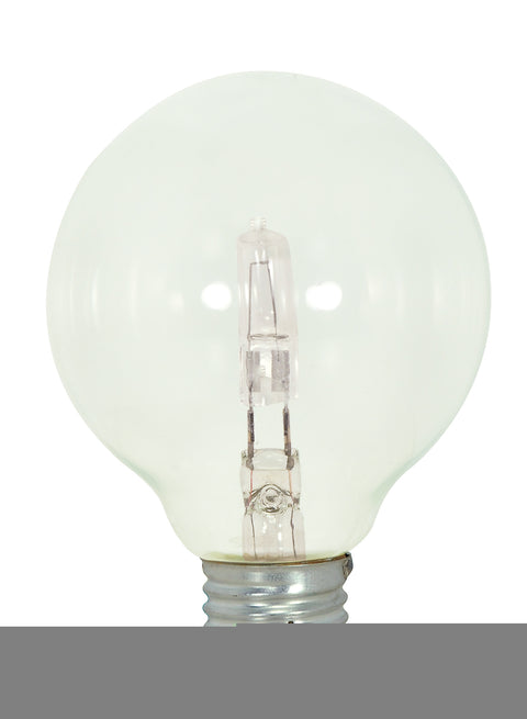 43W Halogen G25 - Medium Base - Clear - 120V