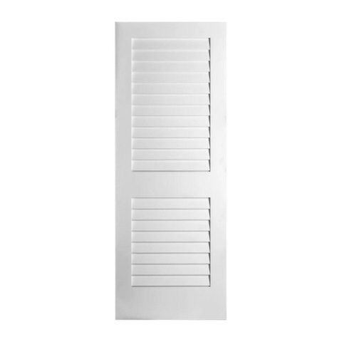 24 in. x 80 in. Primed Plantation Louver Door
