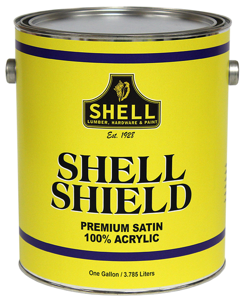 Shell Shield Paint Satin Exterior White 5 Gallon