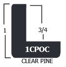 1 In. Outside Corner Clear Pine