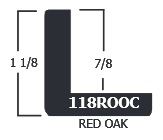 1-1/8 In. Outside Corner Red Oak