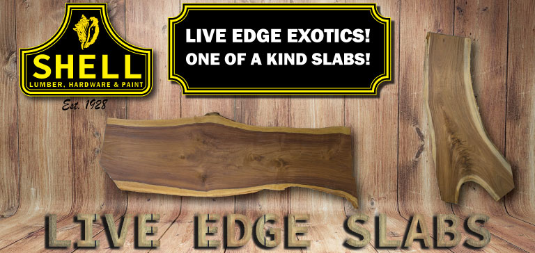 Live Edge Exotic Wood Slabs