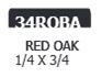 3/4 In. Batten Red Oak 