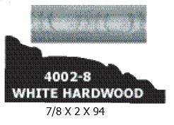 94 In. Embossed Trim White Hardwood 