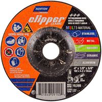 NORTON Clipper Classic AC AO/SC Series 70184609140 Grinding and Cutting Wheel, 4 in Dia, 1/8 in Thick, 5/8 in Arbor