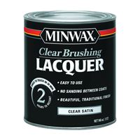 Minwax 155100000 Brushing Lacquer, Liquid, Clear, 1 qt, Can 