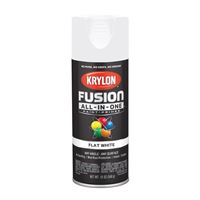 Krylon K02730007 Spray Paint, Flat, White, 12 oz, Can 