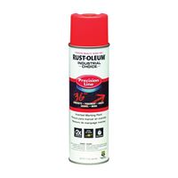 Rust-Oleum 203037 Inverted Marking Spray Paint, Fluorescent Red/Orange, 17 oz, Can 