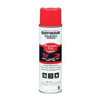Rust-Oleum 203028 Inverted Marking Spray Paint, Semi-Gloss, Fluorescent Red/Orange, 17 oz, Can 