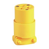 Eaton Wiring Devices 4228-BOX Electrical Connector, 2 -Pole, 20 A, 125 V, NEMA: NEMA 5-20R, Yellow 