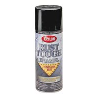 Krylon Rust Tough K09218007 Rust Preventative Spray Paint, Flat, Black, 12 oz, Can 