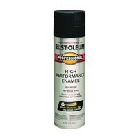 Rust-Oleum 7578838 Enamel Spray Paint, Flat, Black, 15 oz, Can 